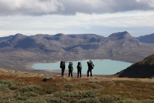 school group trekking