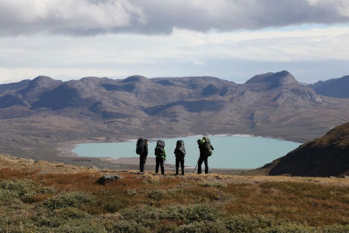 school group trekking